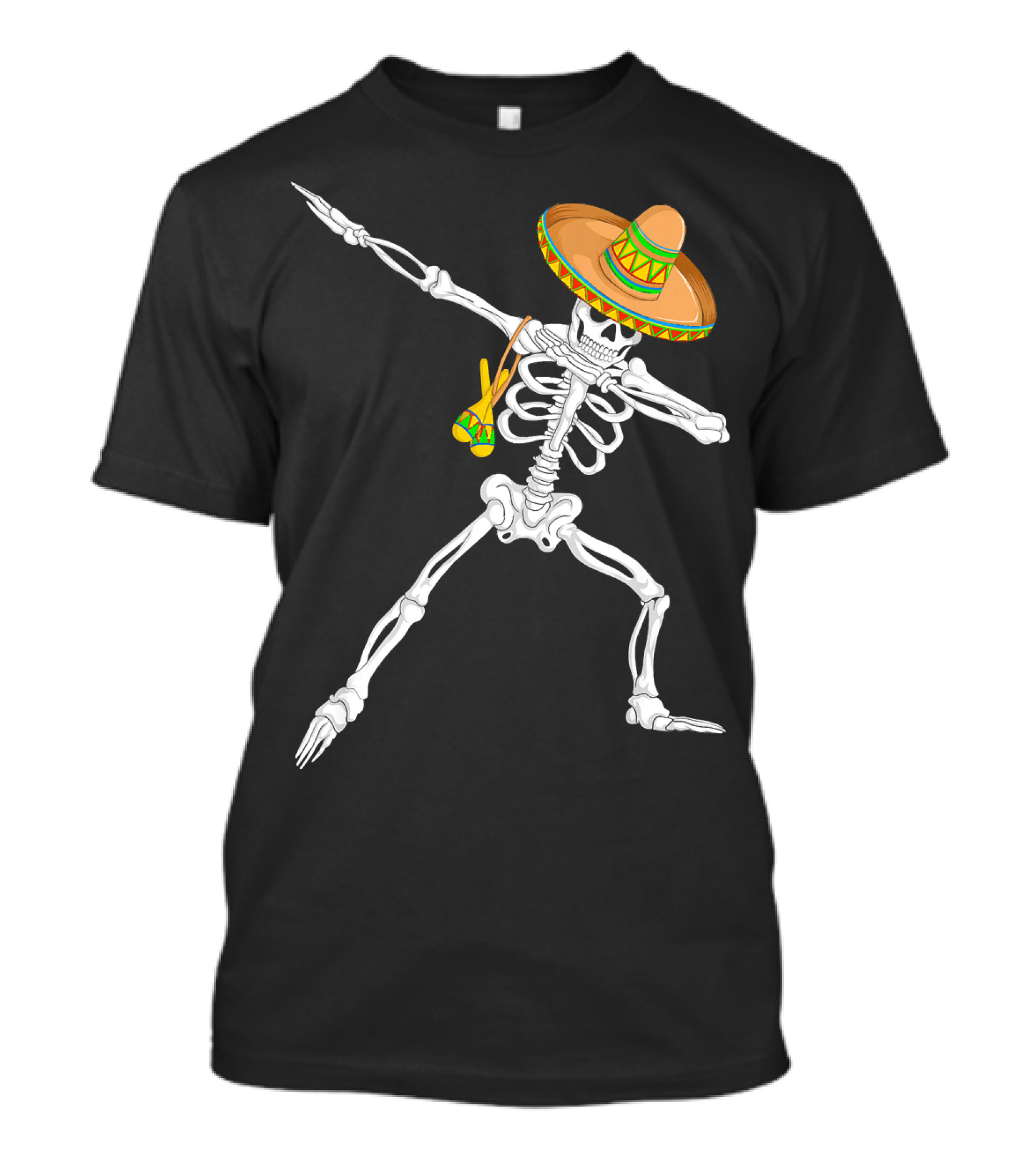 Cinco De Mayo Dabbing Skeleton Sombrero Dance T-Shirt