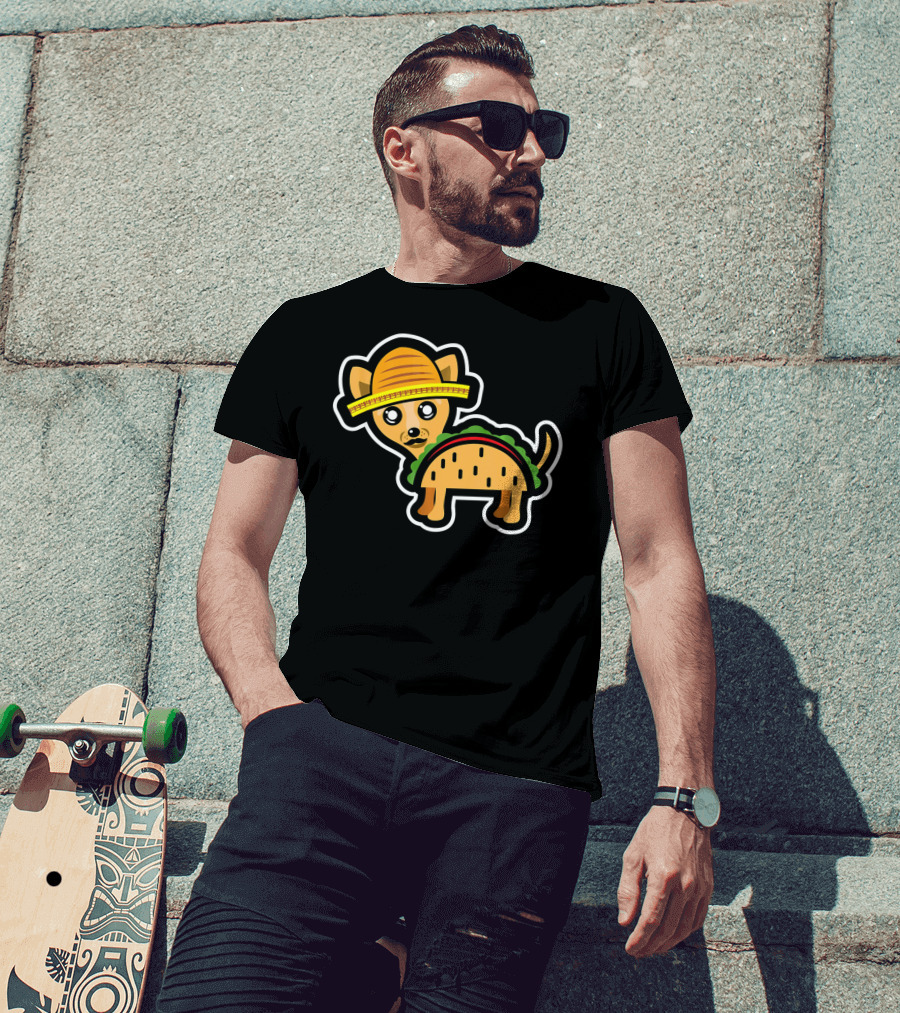 Funny Chihuahua Taco Mexico Sombrero Cin T-Shirt