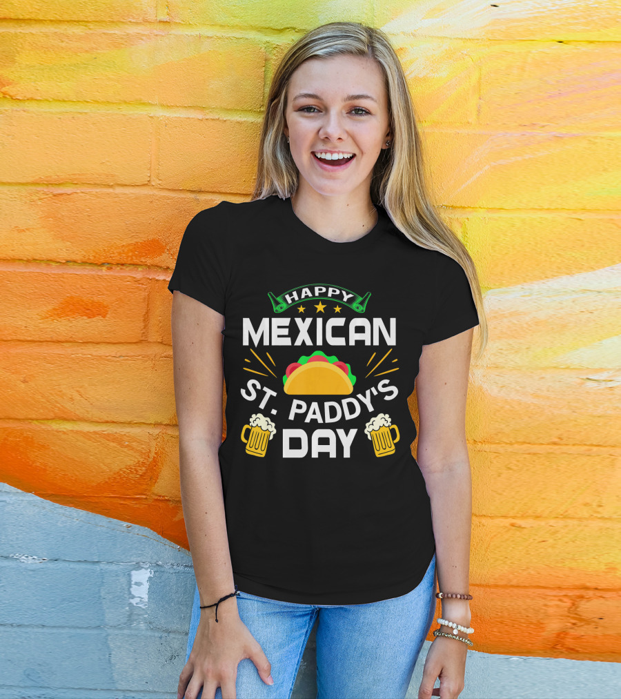 Happy Mexican St. Paddy's Day With Taco And Beers T-Shirt