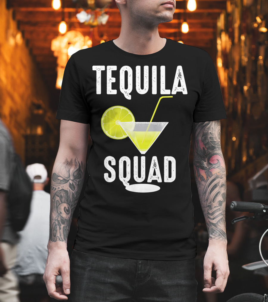 Tequila Squad Lime Margarita Drink Fan T-Shirt
