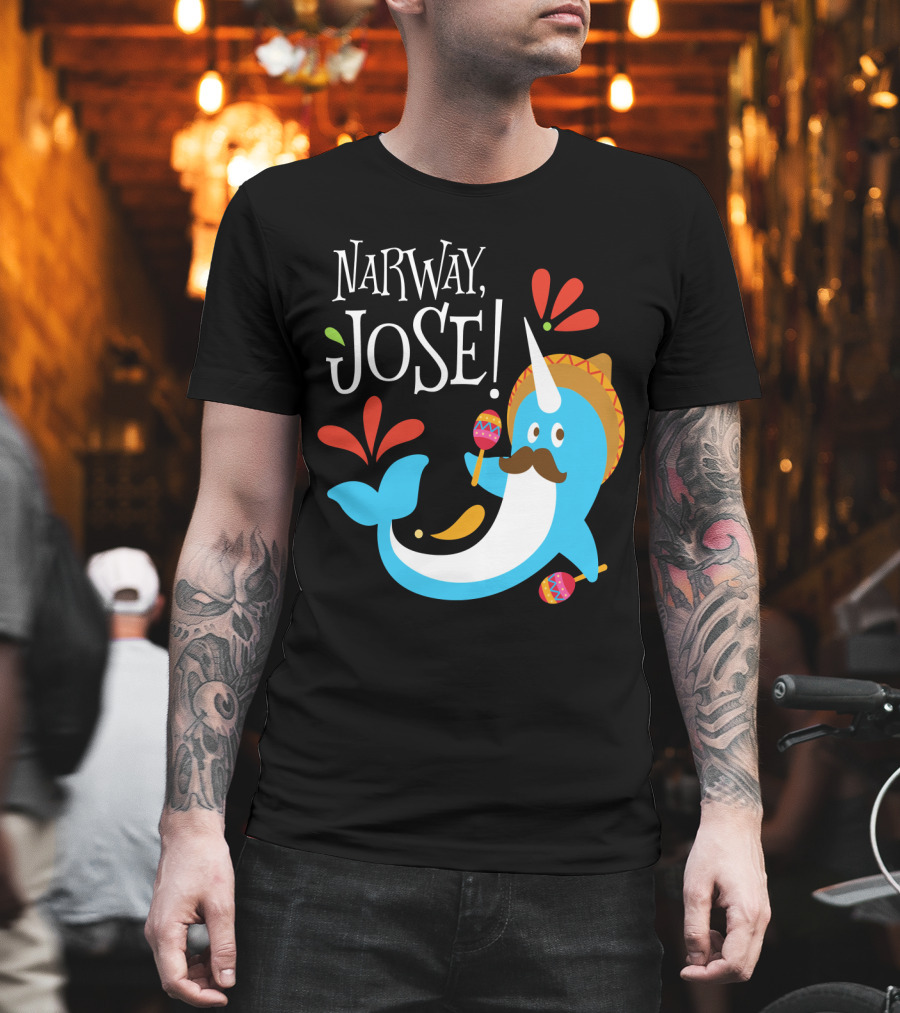 Narway Jose Narwhale Sombrero Maracas Fiesta Fun T-Shirt