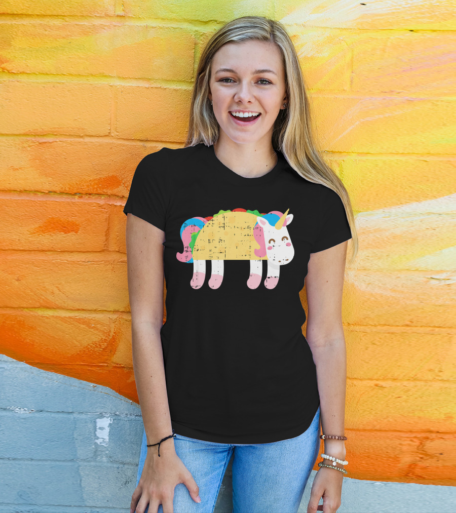 Cute Unicorn Taco Cinco De Mayo Festive Foodie T-Shirt