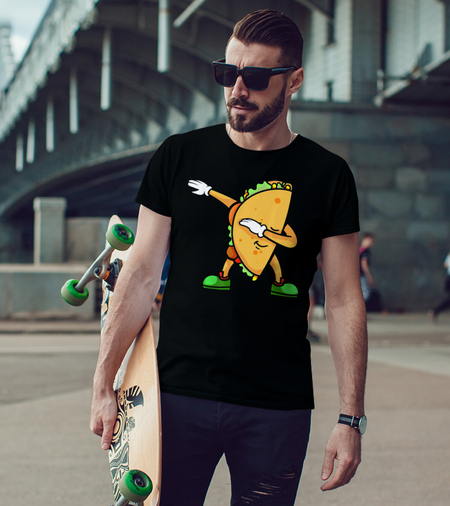 Funny Dabbing Taco Mexican Cinco De Mayo Fiesta T-Shirt