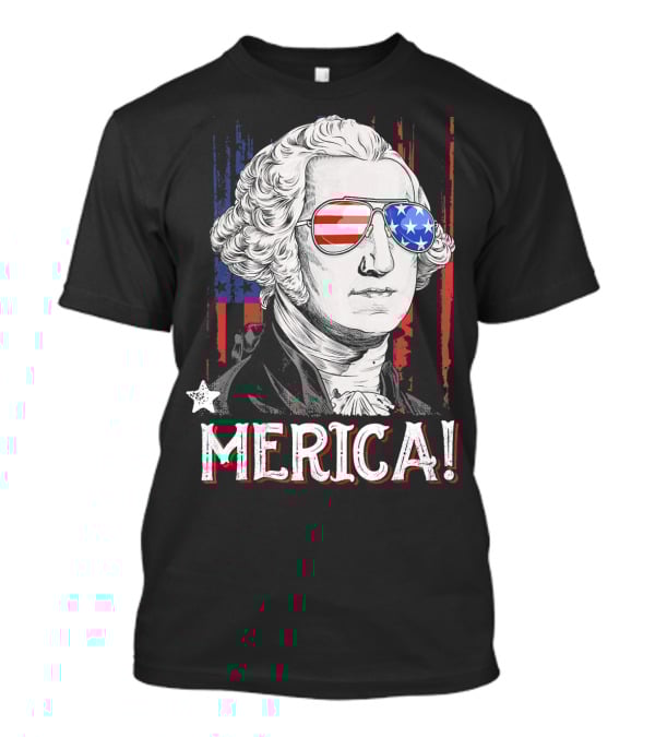 Star-Spangled George Washington Cool Shades Merica T-Shirt