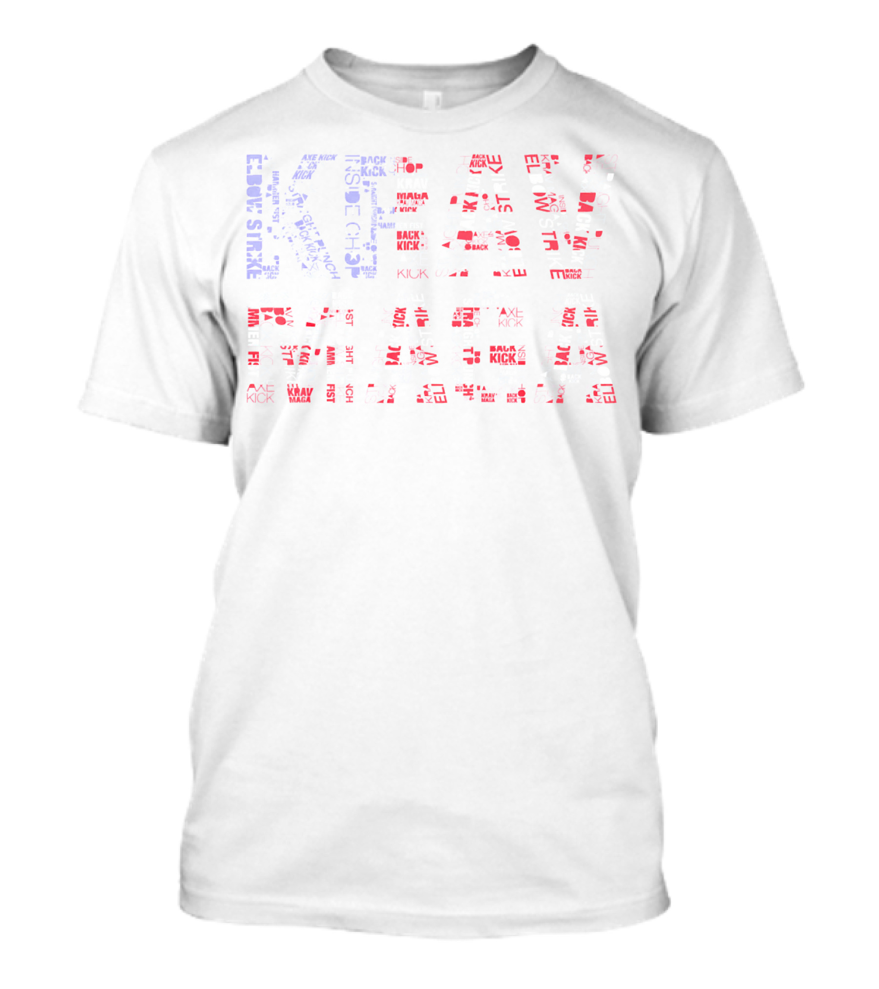 Krav Maga Patriotic Proud USA Elbow Strike Inside Chop Black Kick Hammer Fist T-Shirt