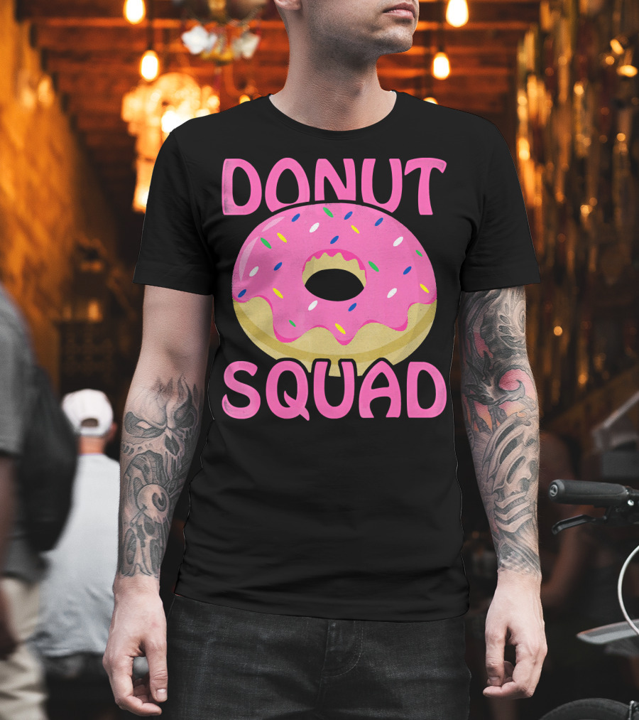 Donut Squad Pink Sprinkles Birthday T-Shirt