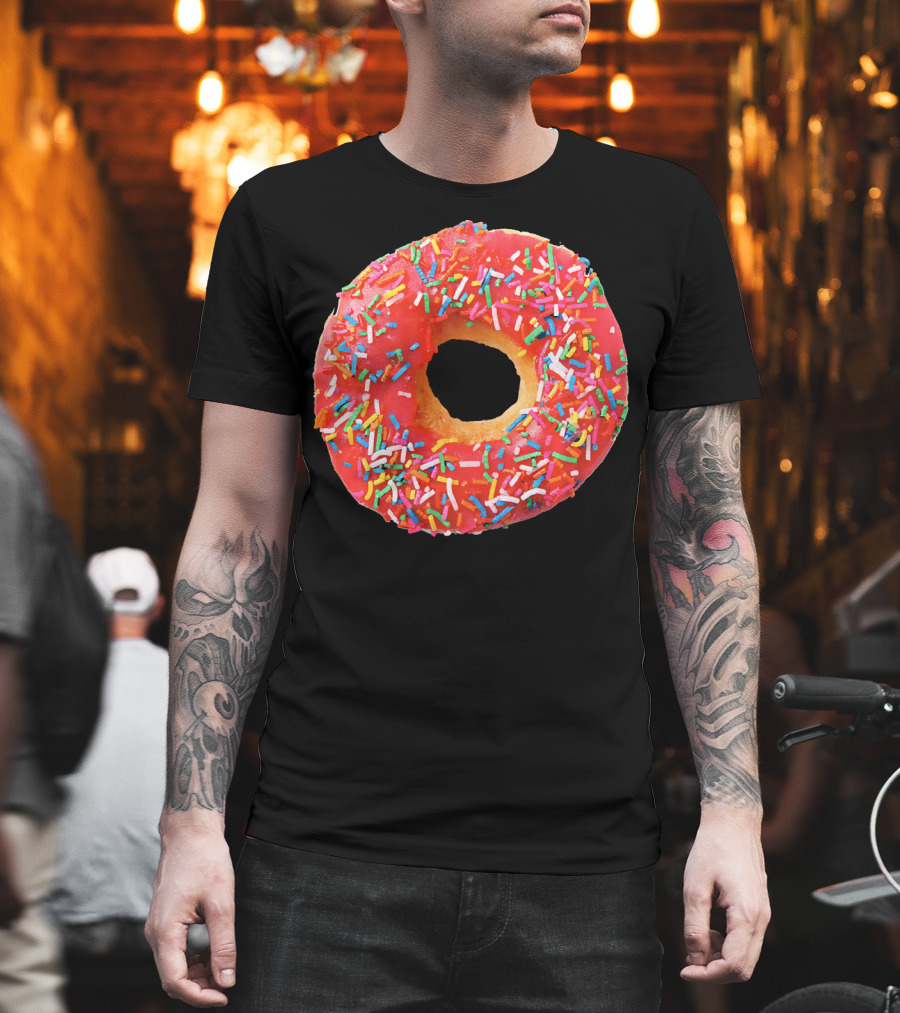 Sprinkles Donut for the Donuts Lover Gla with Colorful Toppings T-Shirt