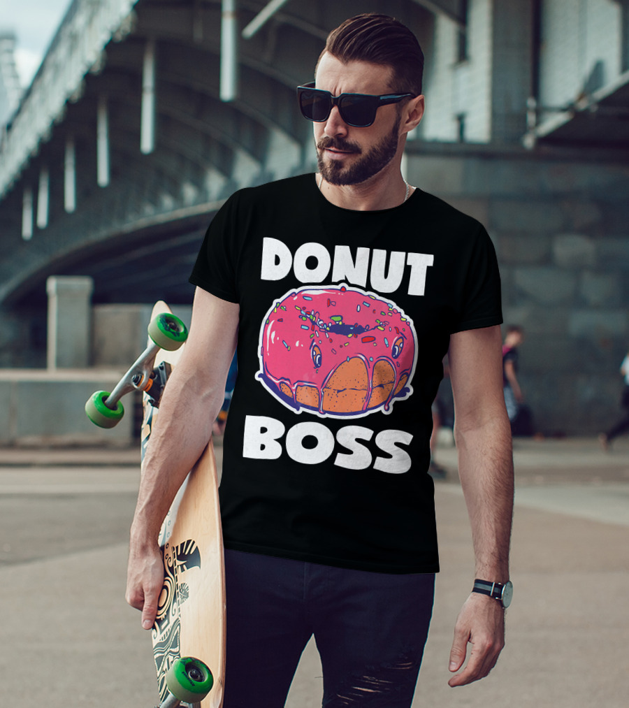 Donut Boss Vintage Baked Fried Cake Donut T-Shirt