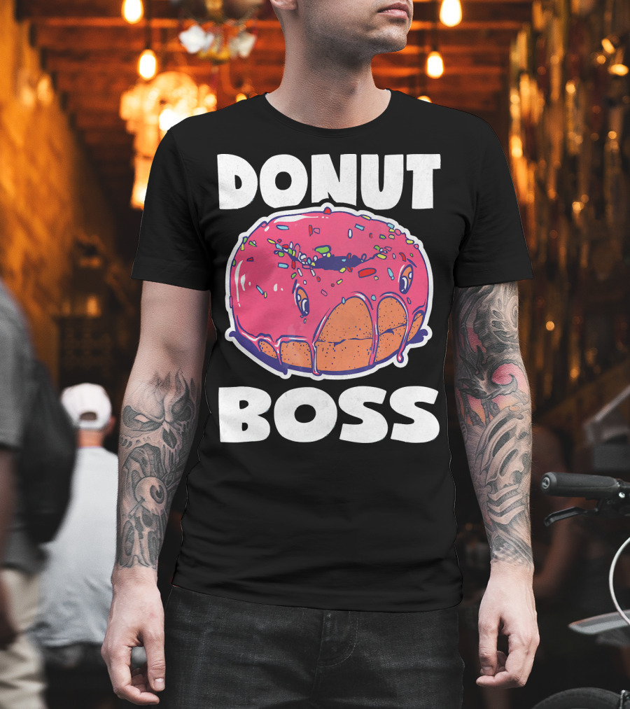 Donut Boss Vintage Baked Fried Cake Donut T-Shirt