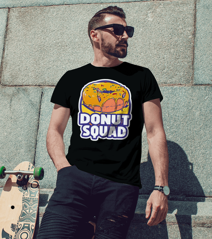 Donut Squad Retro Superhero Baked Fried Colorful Sprinkles T-Shirt