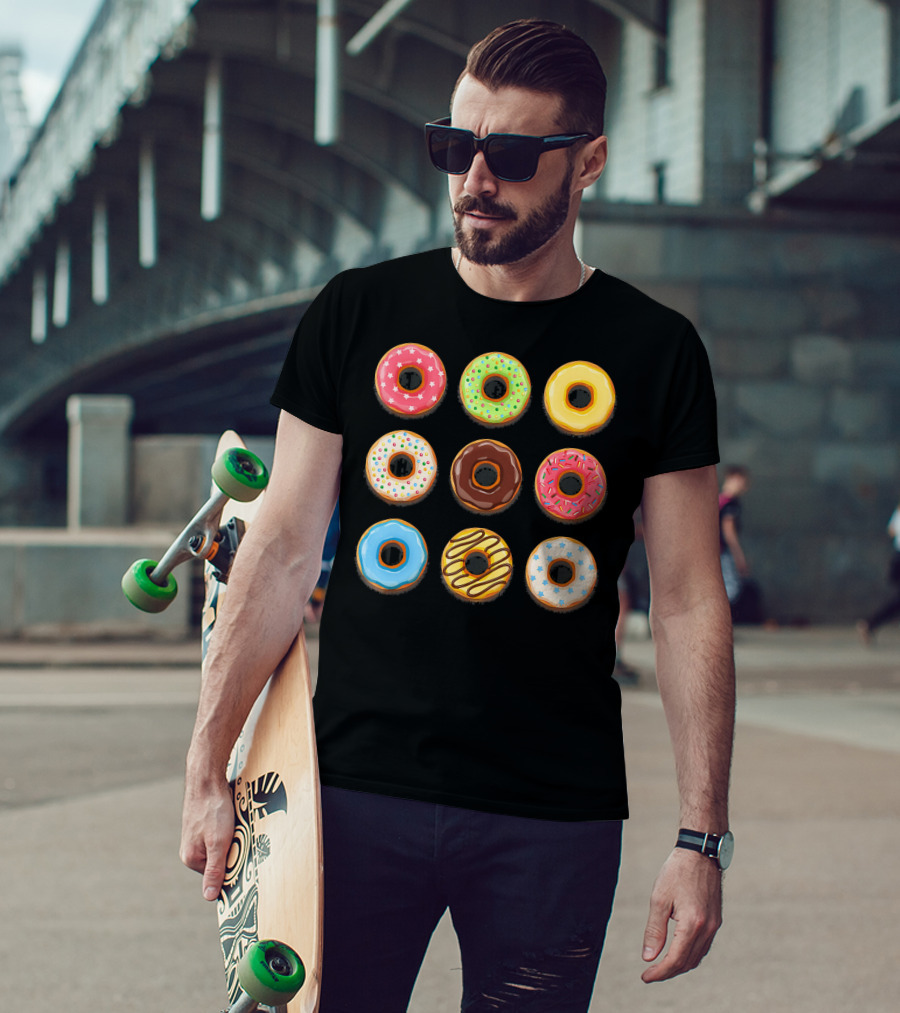Donuts Sweet Mom Teens Girls Colorful T-Shirt