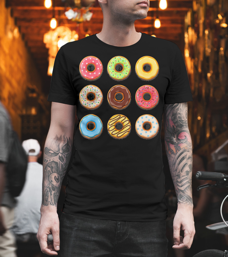Donuts Sweet Mom Teens Girls Colorful T-Shirt