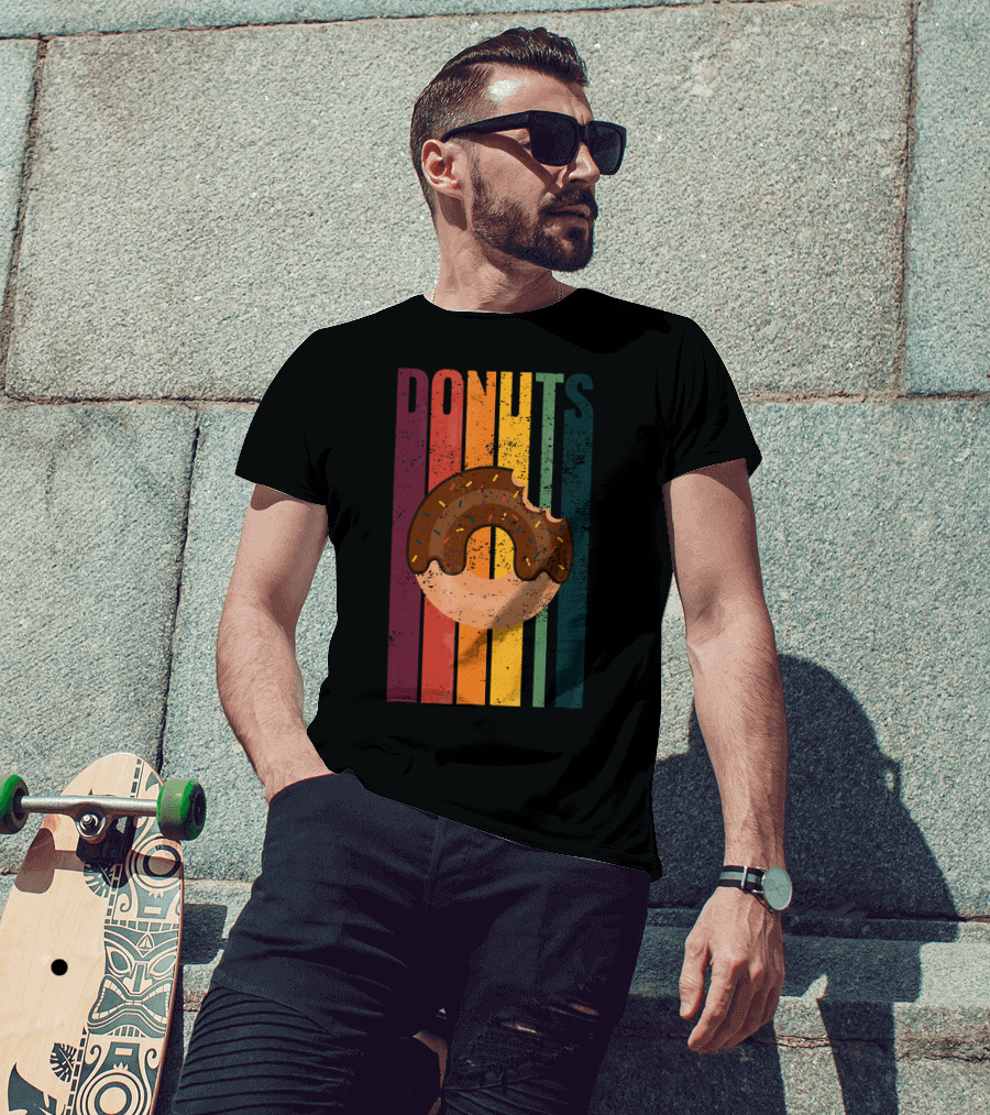Vintage Donuts Lover Chocolate Sprinkles T-Shirt