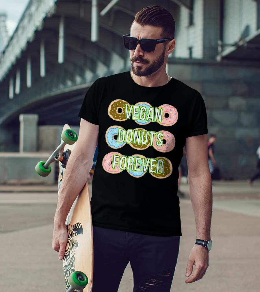 Vegan Donuts Forever Sprinkles Doughnut T-Shirt