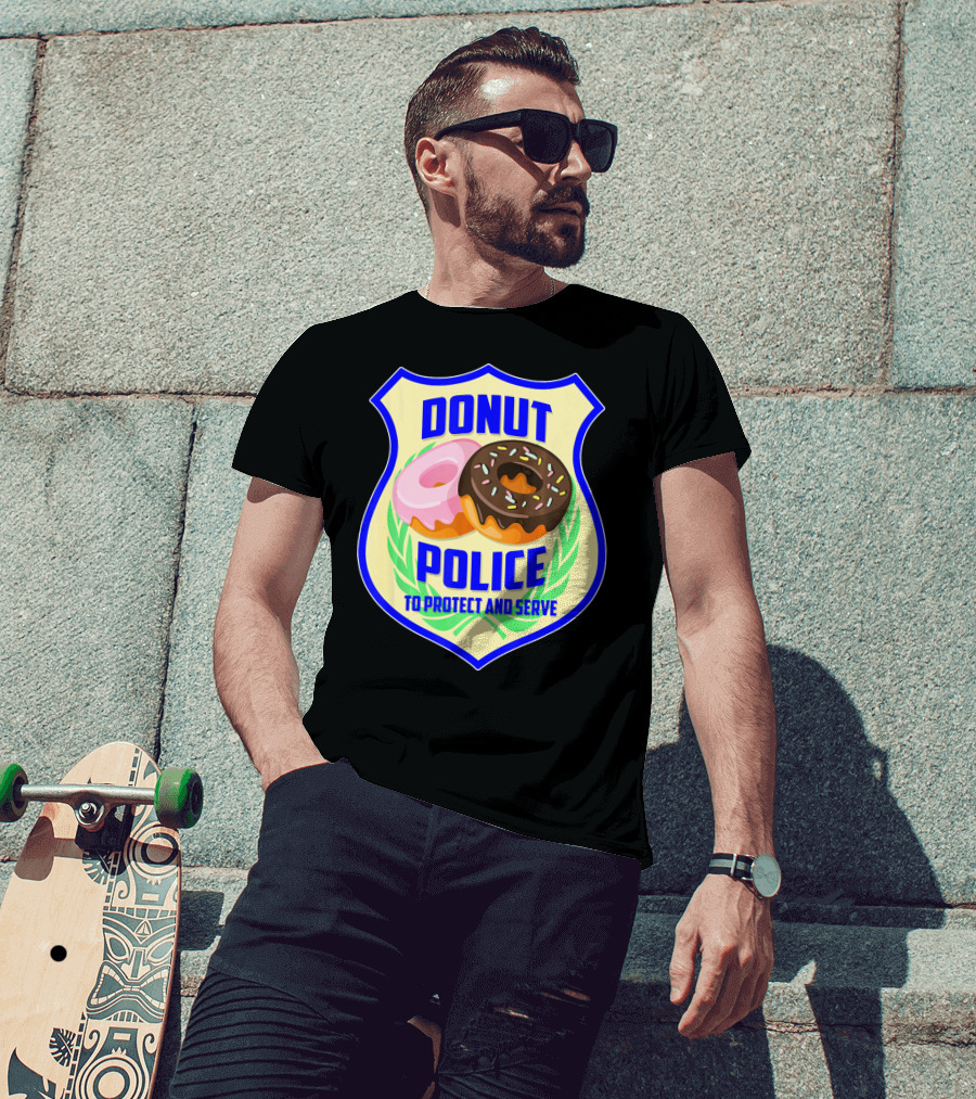 Donut Police To Protect And Serve Funny Donut Lovers T-Shirt