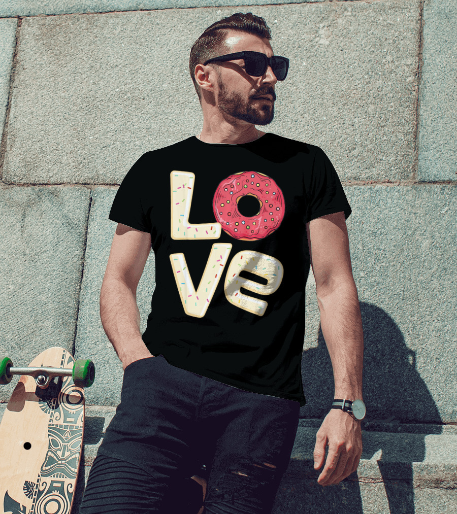 Funny I Love Bagel Donuts Sprinkled Love T-Shirt