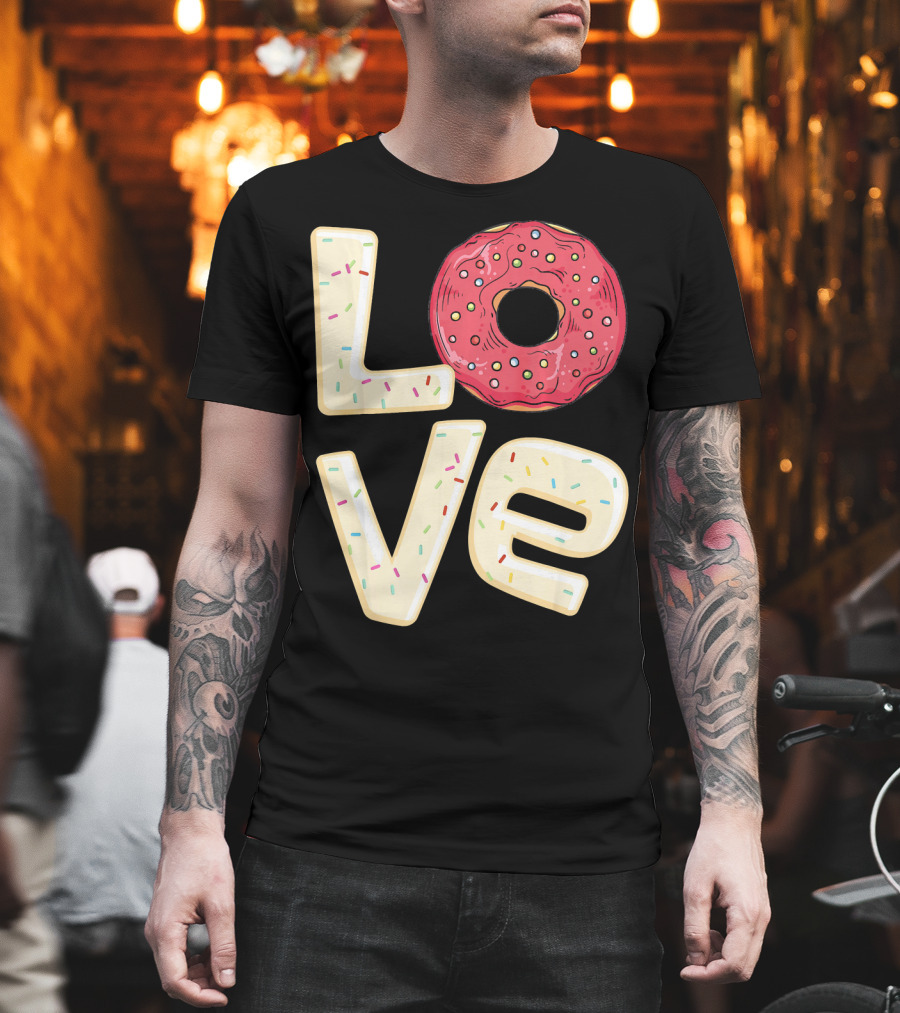 Funny I Love Bagel Donuts Sprinkled Love T-Shirt