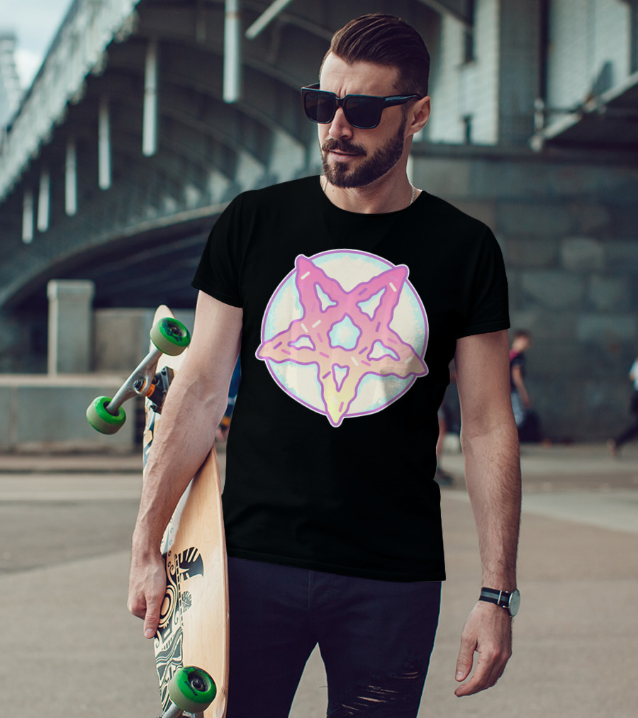 Pastel Goth Vaporwave Pentagram Satan Do Pastel Star T-Shirt