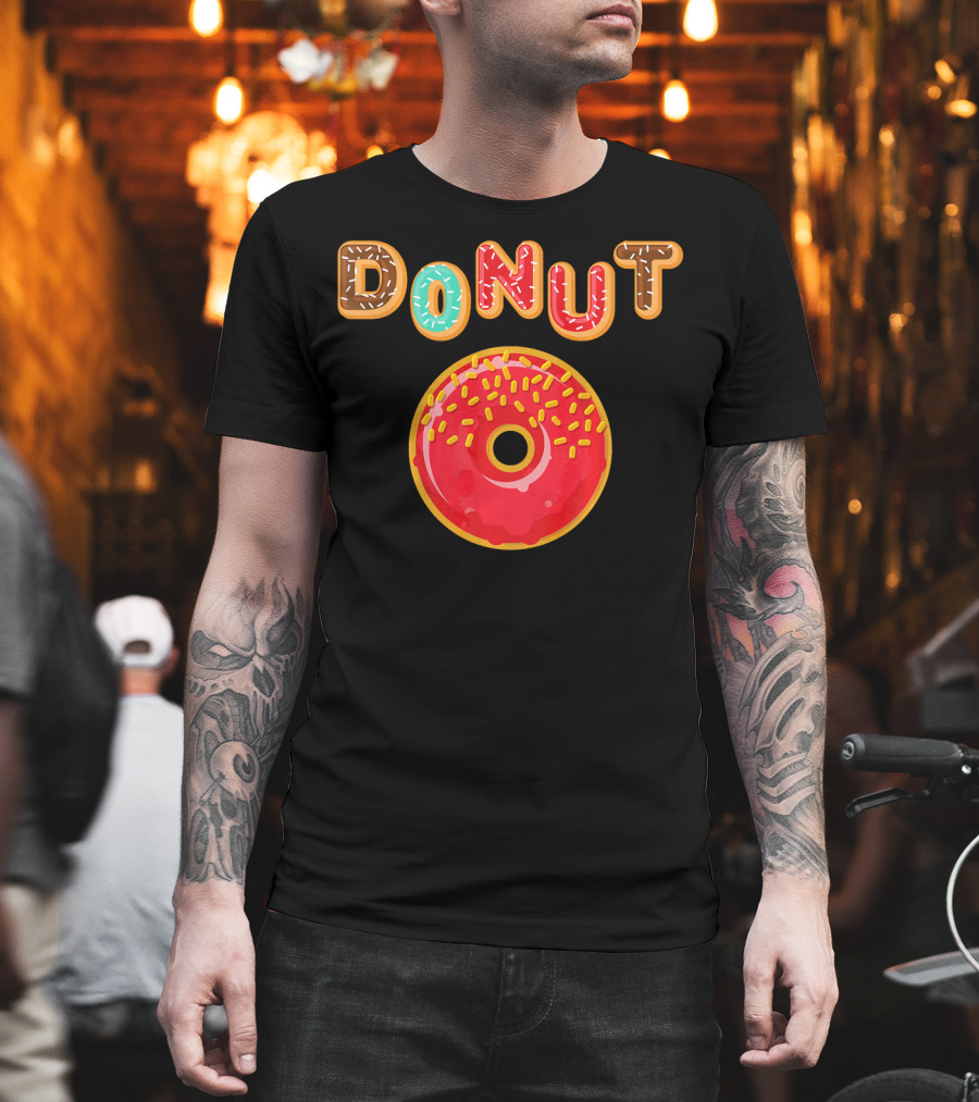 Donut Glazed And Sprinkled Funny Cartoon DoNut T-Shirt