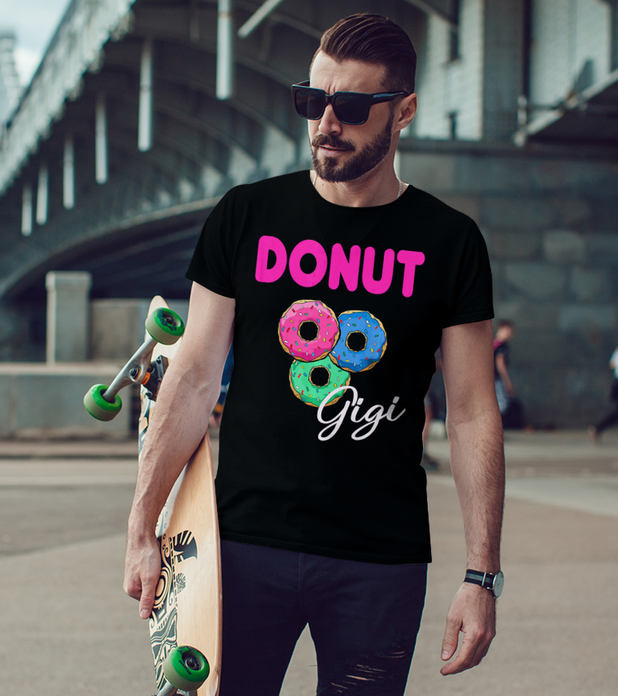 DONUT Gigi Pink Blue Green Funny Donut GiGi T-Shirt