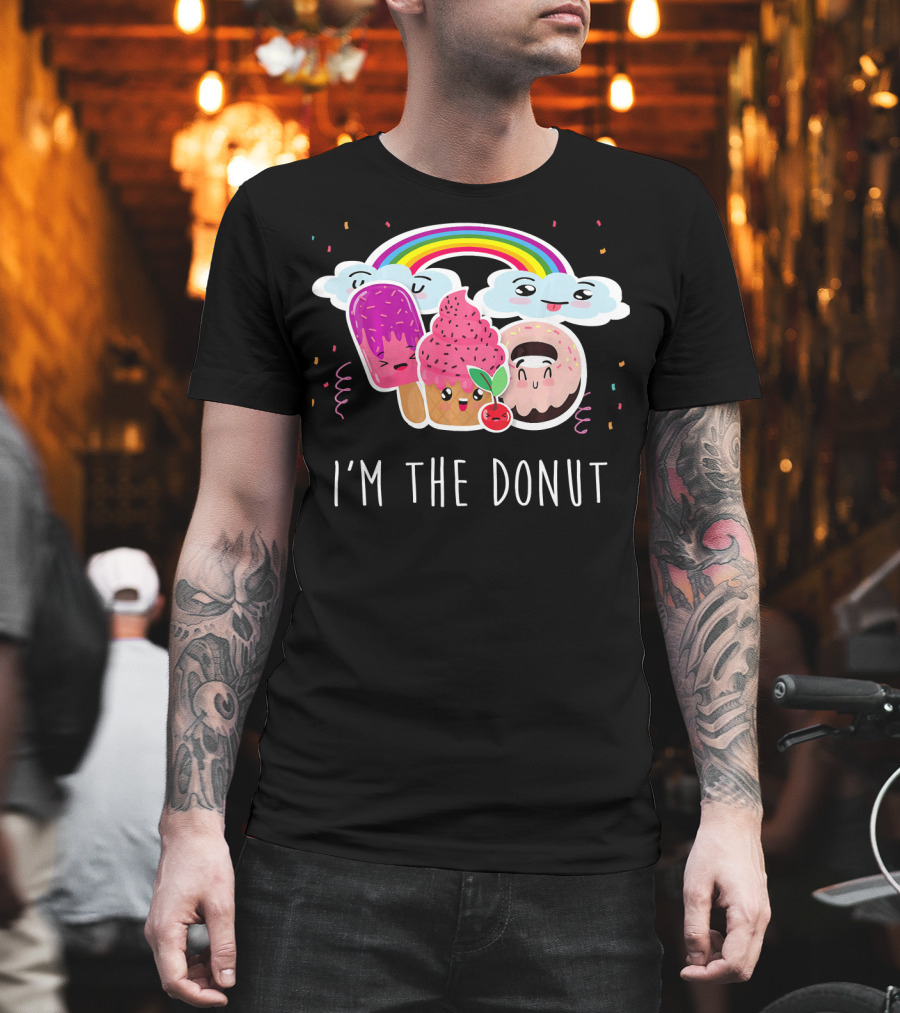 Funneh Cute Rainbow Ice Cream Donut Characters I'm the Donut T-Shirt