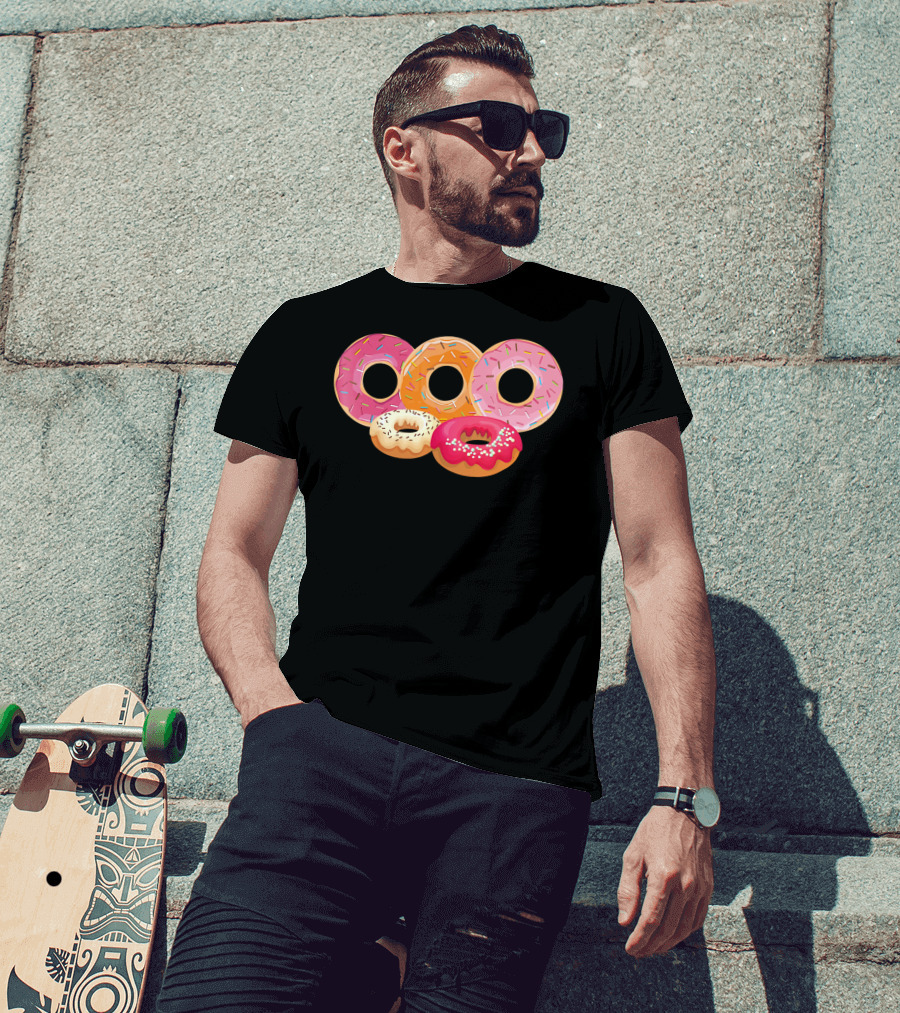 Donut Lover Dad Happy Doughnut Colorful Sprinkled Treats T-Shirt
