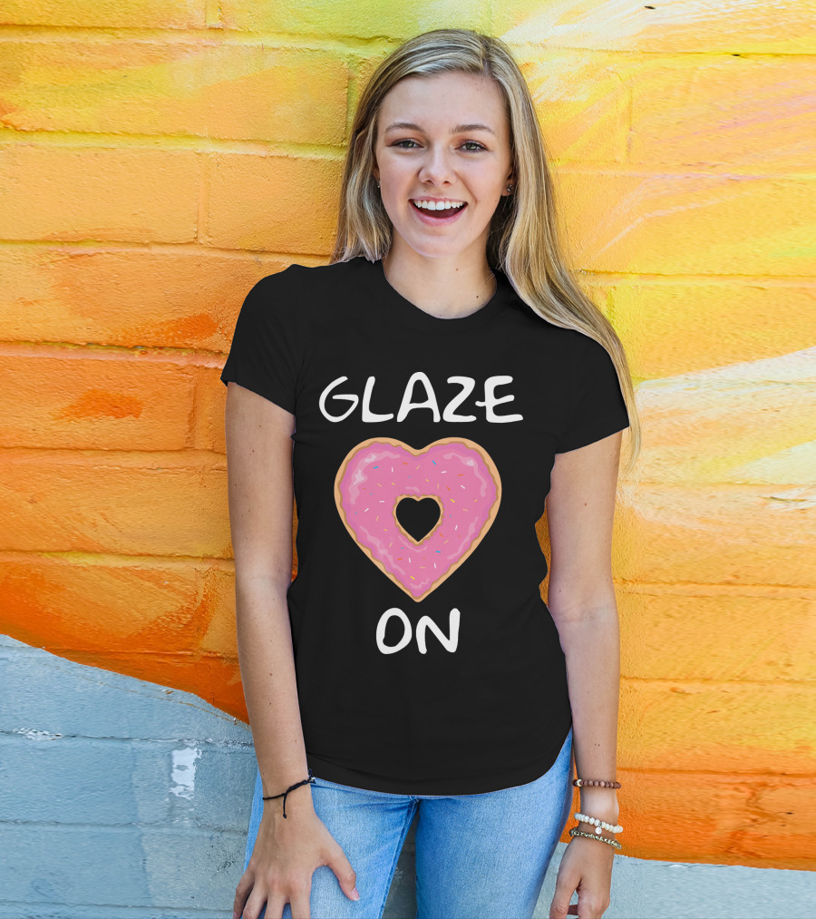 Bakers Dozen Glaze On Donut Heart T-Shirt