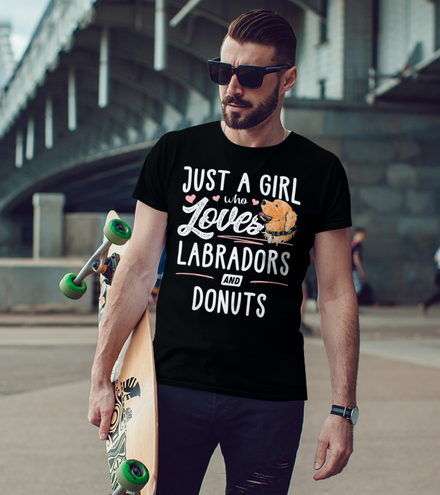 Just A Girl Who Loves Labradors And Donuts T-Shirt