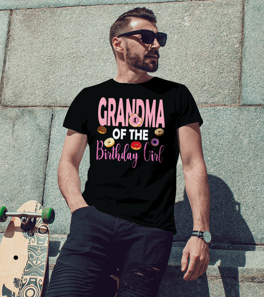 Grandma Of The Birthday Girl Donut Theme T-Shirt