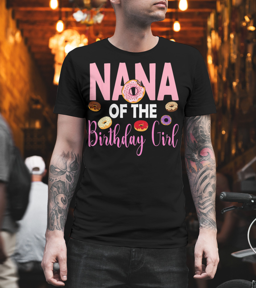 Nana of the Birthday Girl Donut T-Shirt