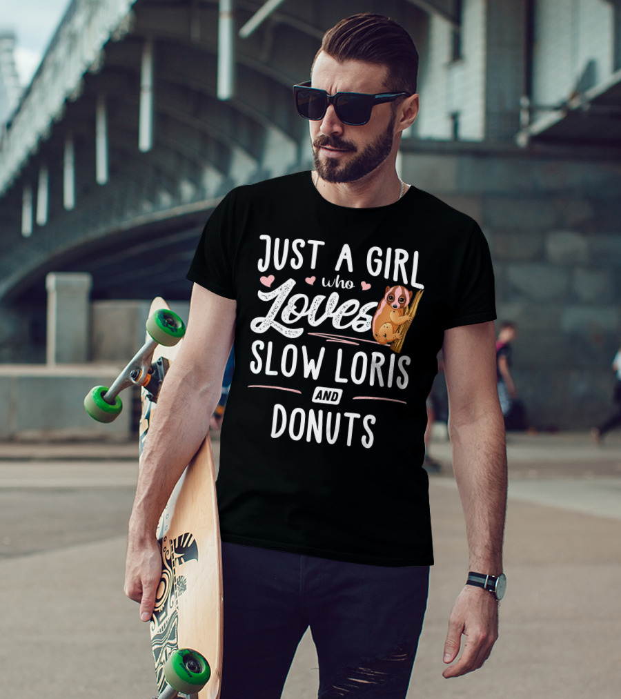 Just A Girl Who Loves Slow Loris And Donuts T-Shirt