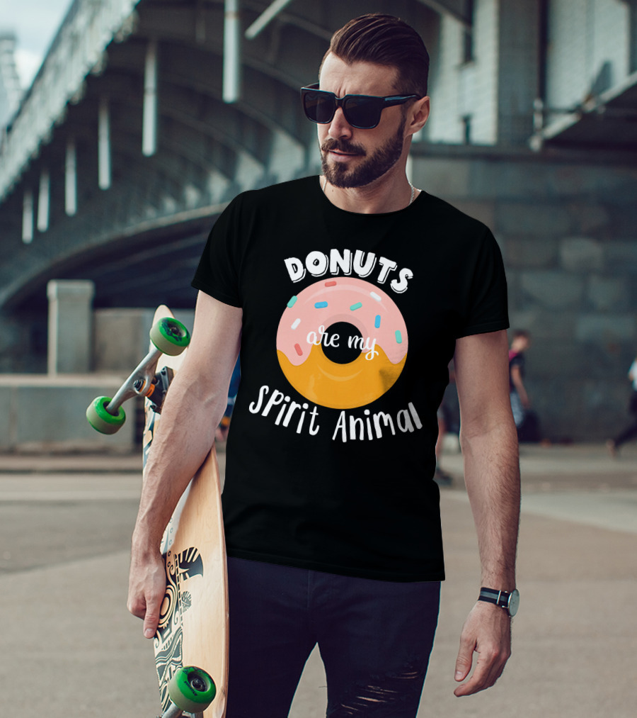 Donuts Are My Spirit Animal Funny Donut Sprinkles T-Shirt