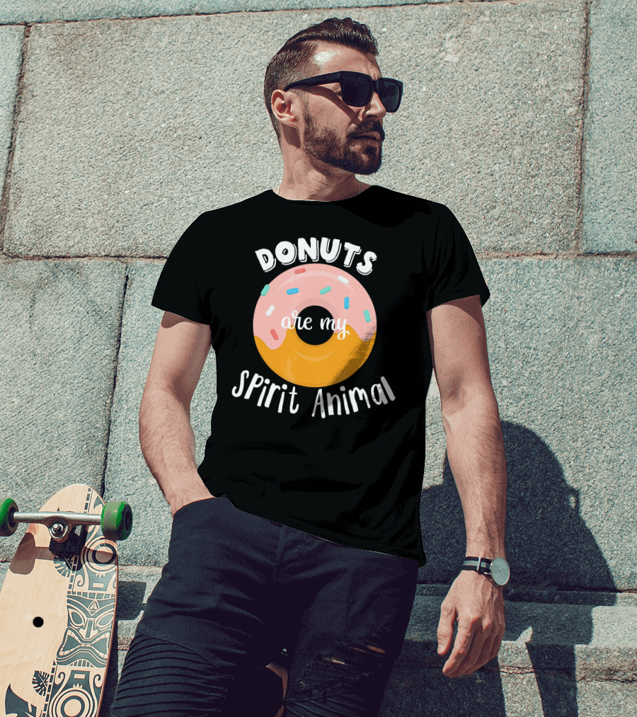 Donuts Are My Spirit Animal Funny Donut Sprinkles T-Shirt