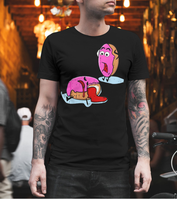 Dead Doughnut Bite Funny Donut Joke Swee Comic Reaction T-Shirt Dead Doughnut Bite Funny Donut Joke Swee Comic Reaction T-Shirt