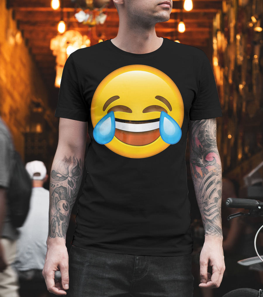 Funny Crying Tears Of Joy Laughing Emoji T-Shirt