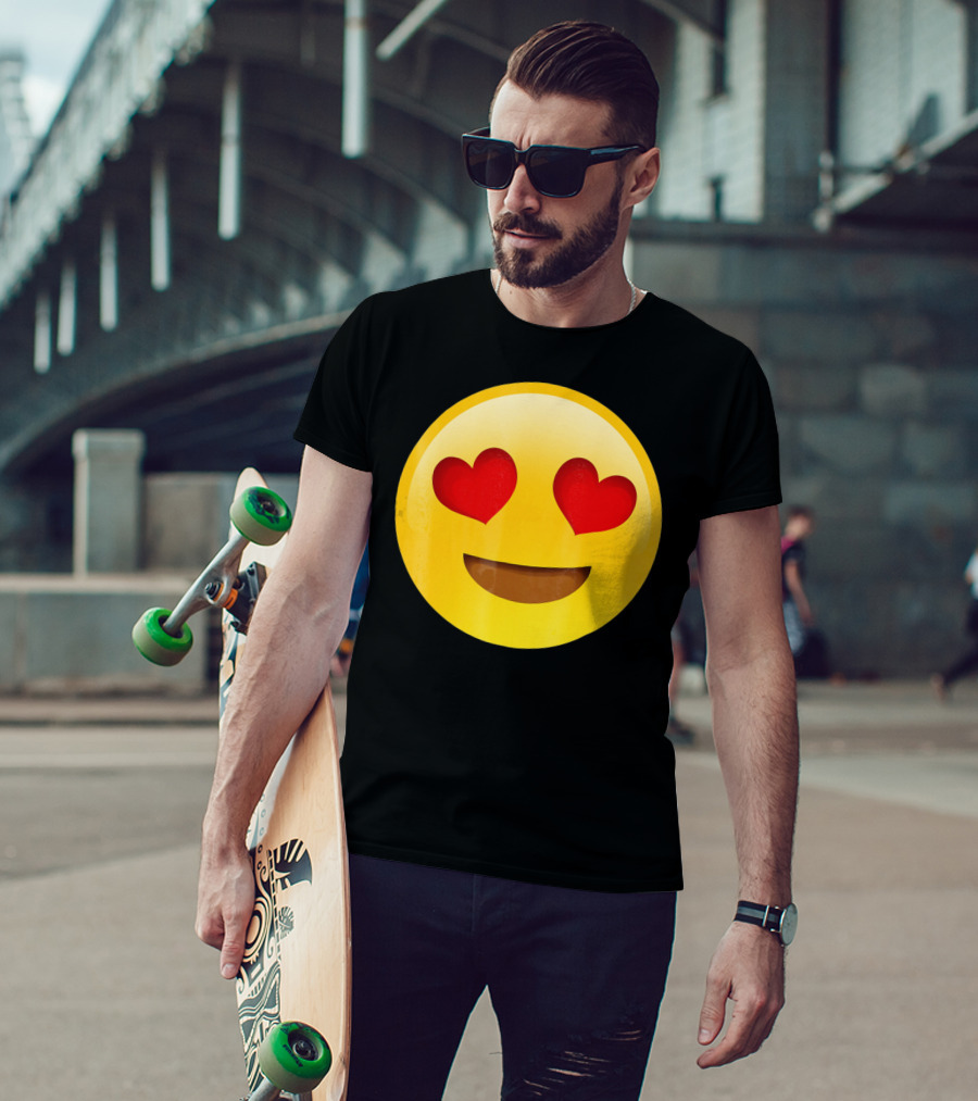 Emoji R Us Heart Eyes Smiley Love T-Shirt