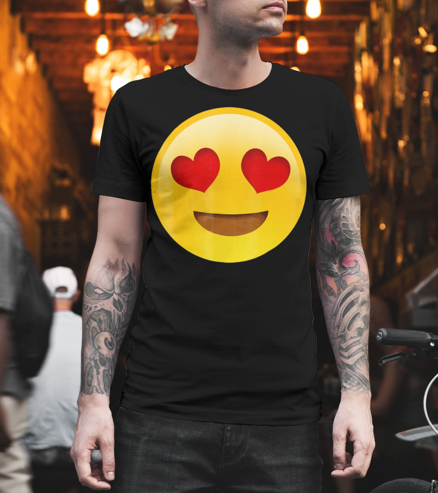 Emoji R Us Heart Eyes Smiley Love T-Shirt