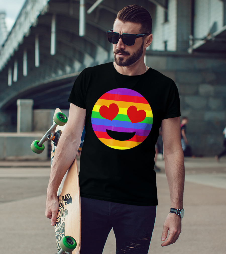 Im Falling In Love Rainbow Heart Eyes Emoji T-Shirt