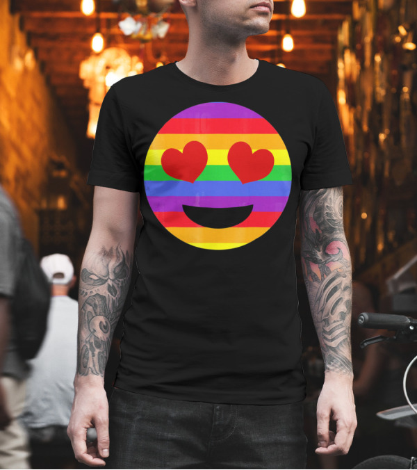 Im Falling In Love Rainbow Heart Eyes Emoji T-Shirt Im Falling In Love Rainbow Heart Eyes Emoji T-Shirt