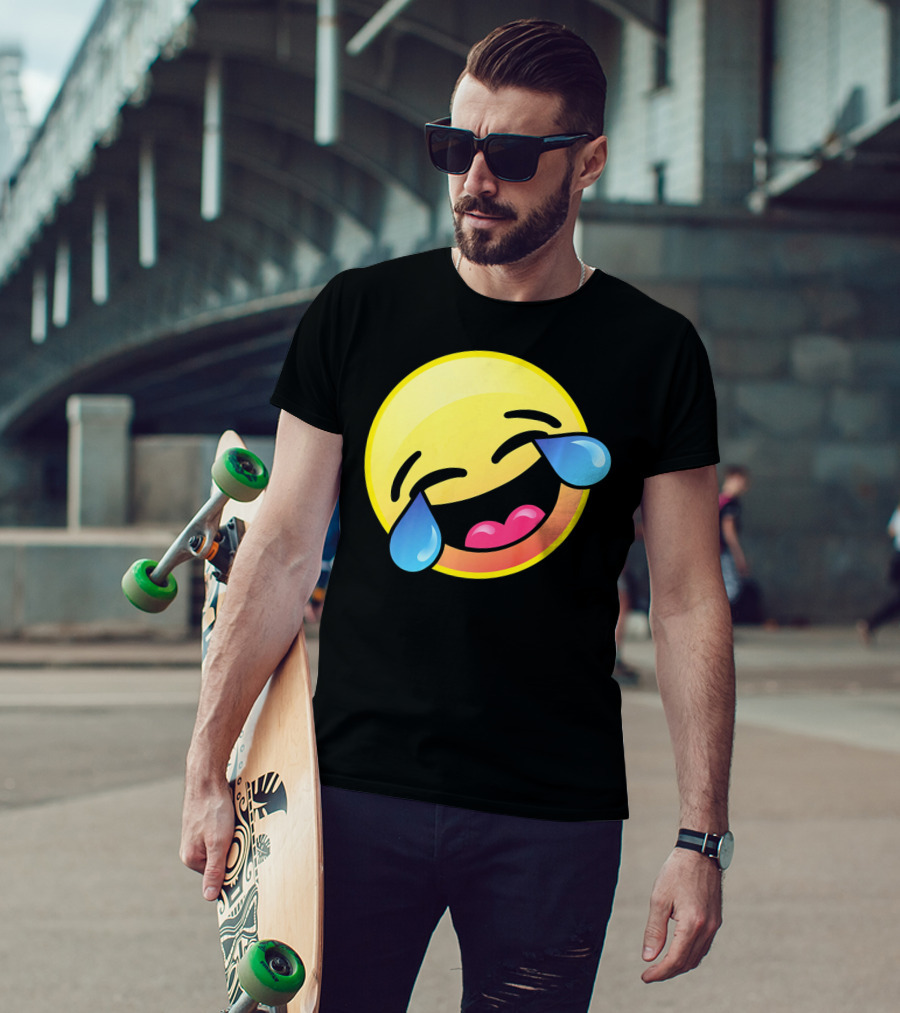 Laughing Crying Emoji Cute LOL Funny Expression T-Shirt