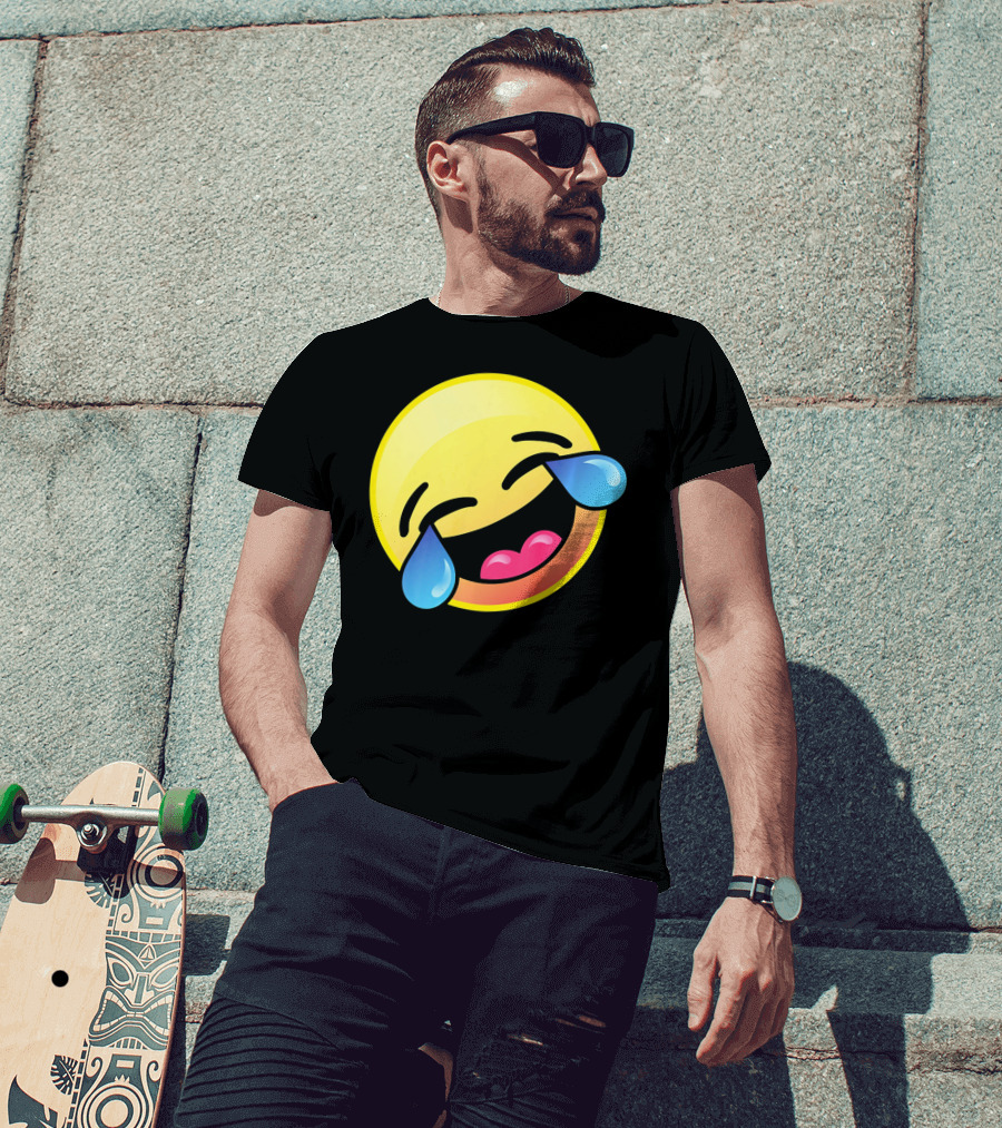 Laughing Crying Emoji Cute LOL Funny Expression T-Shirt