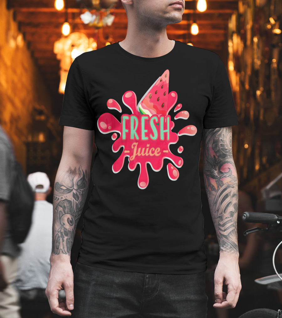 Fresh Juice Watermelon Splash Vegan T-Shirt