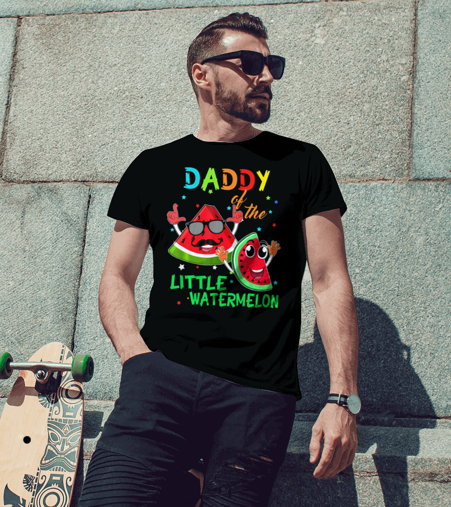 Daddy Of The Little Watermelon Fun Birthday T-Shirt
