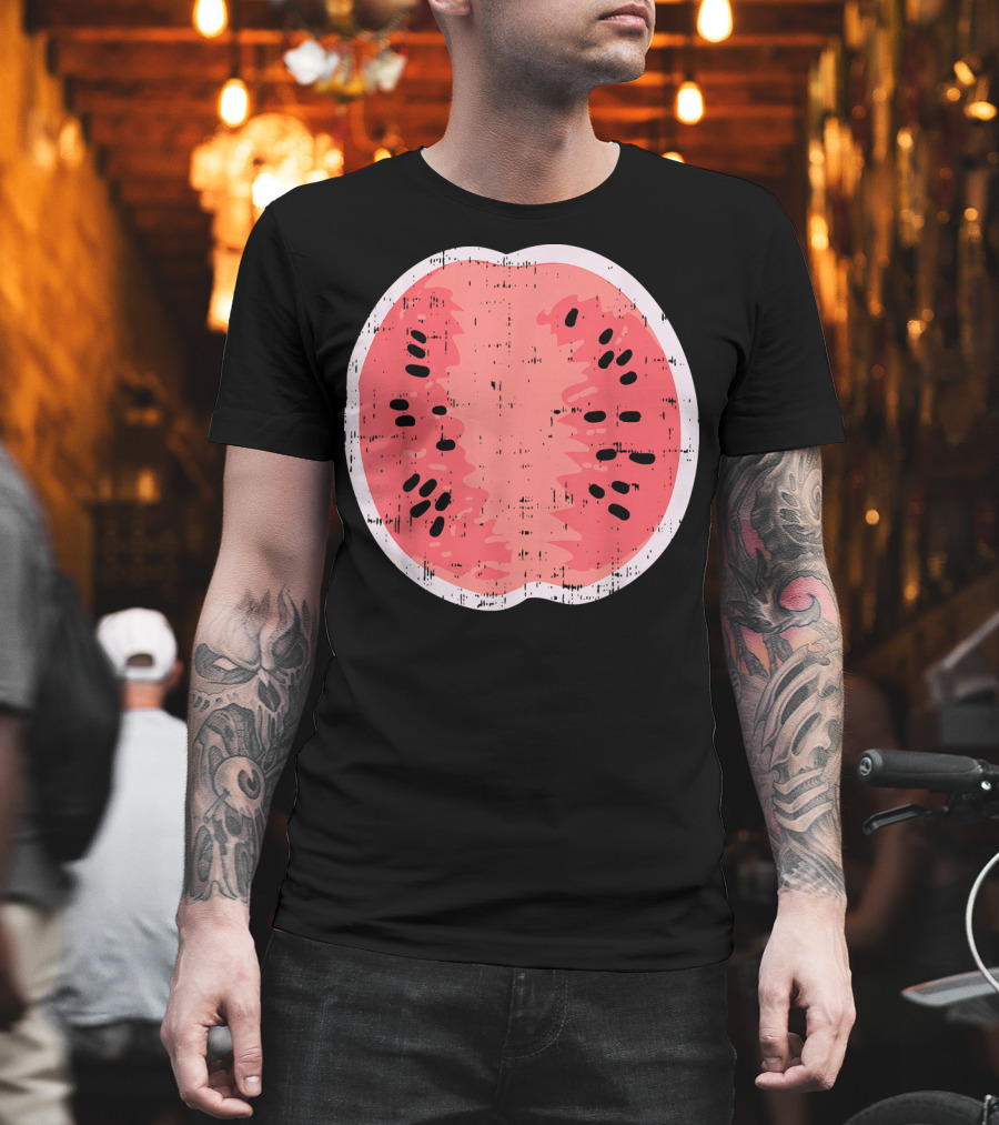 Watermelon Funny Fruit Lazy DIY Easy Food T-Shirt