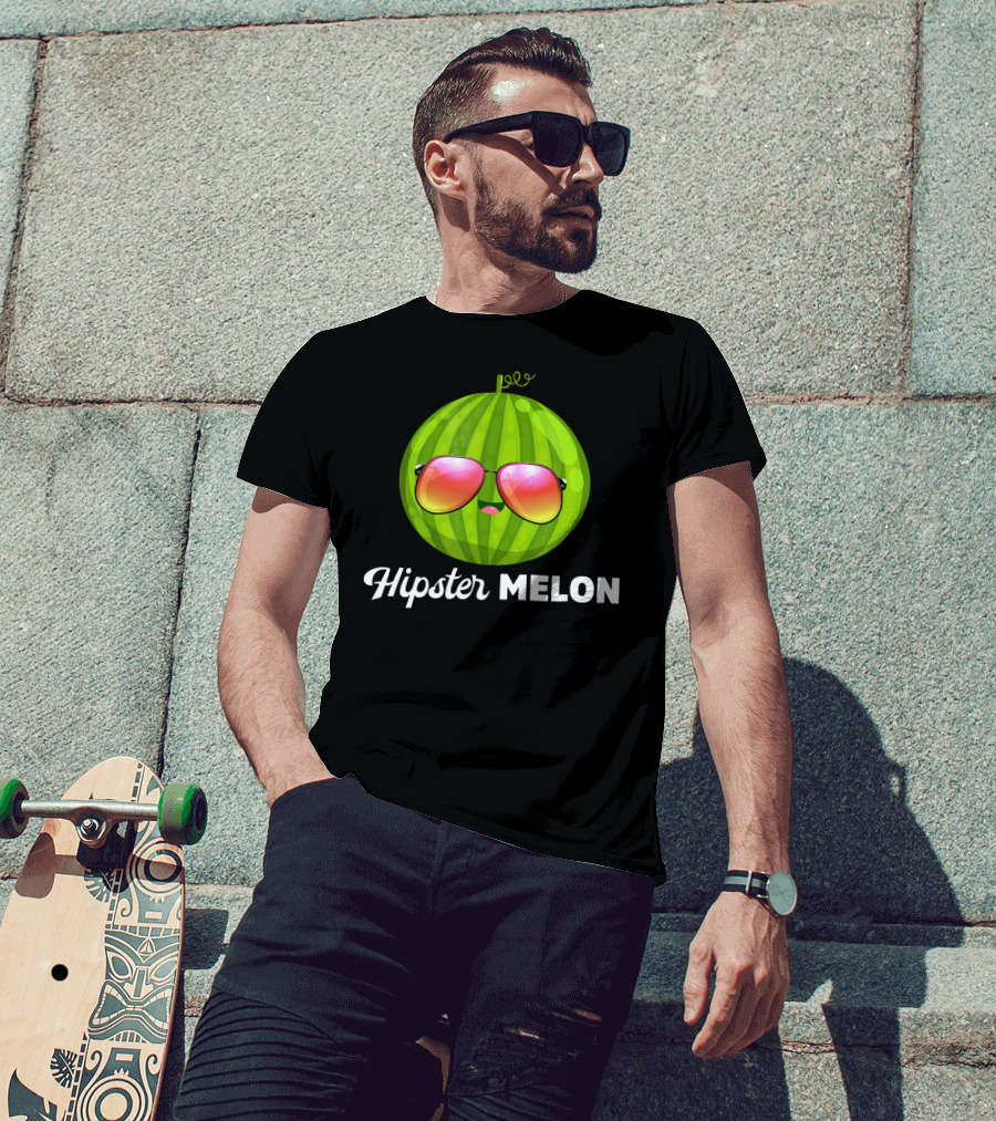 Hipster Melon Sunglasses T-Shirt