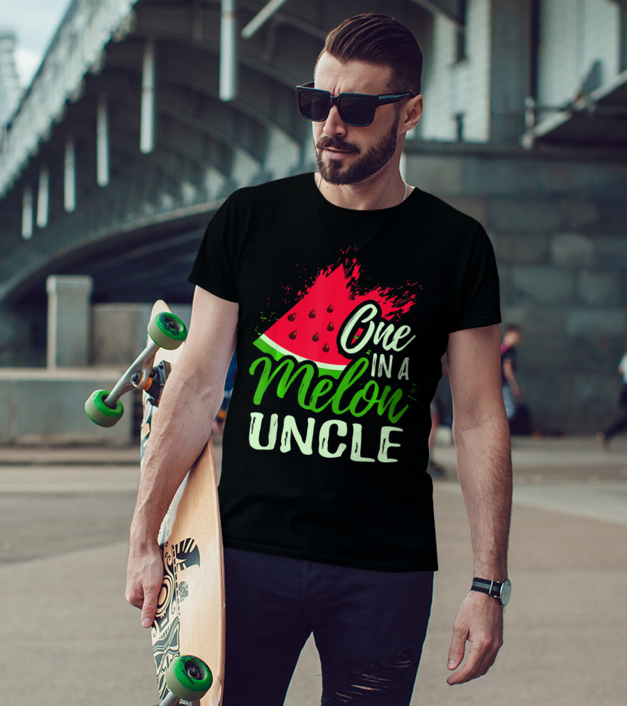One In A Melon Uncle Watermelon Slice Splash T-Shirt