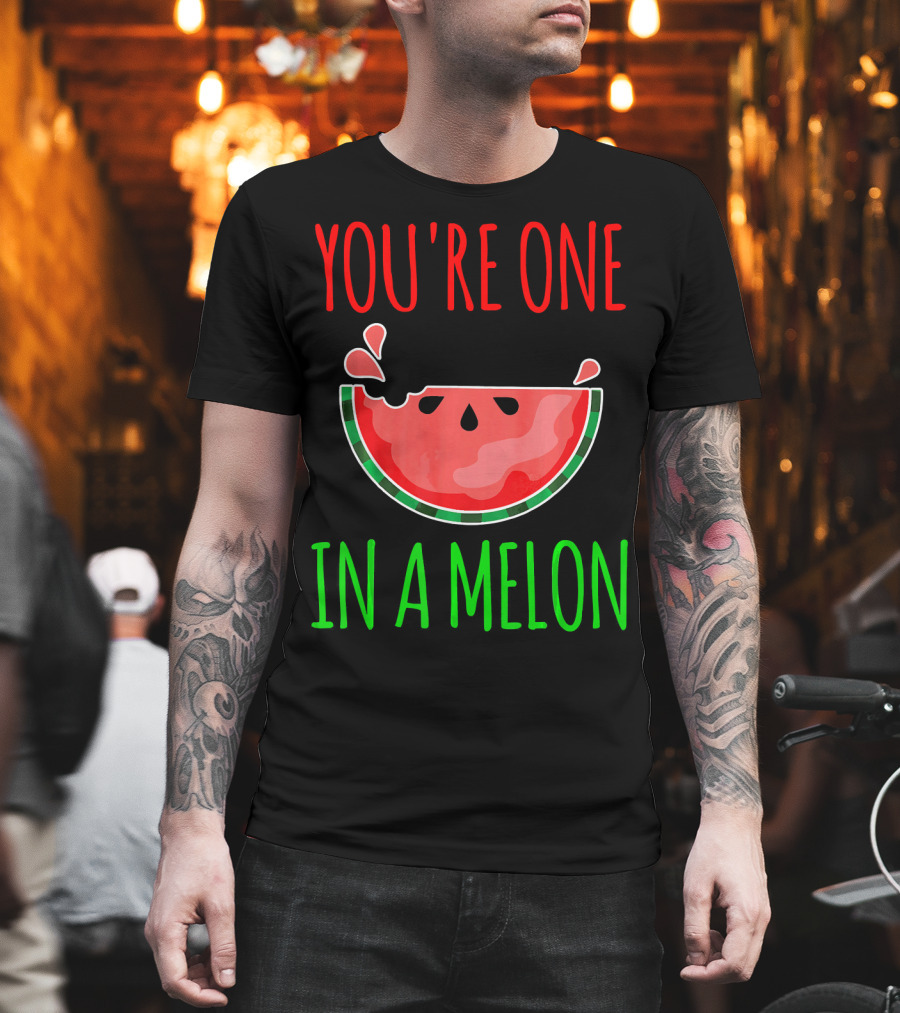 You're One In A Melon Pun Summer Watermelon T-Shirt