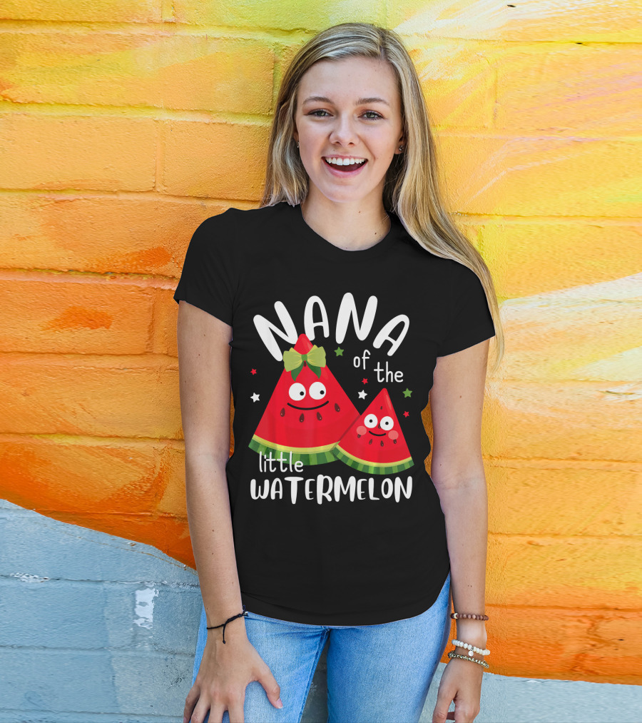 Nana Of The Little Watermelon Summer Fru Happy Characters T-Shirt