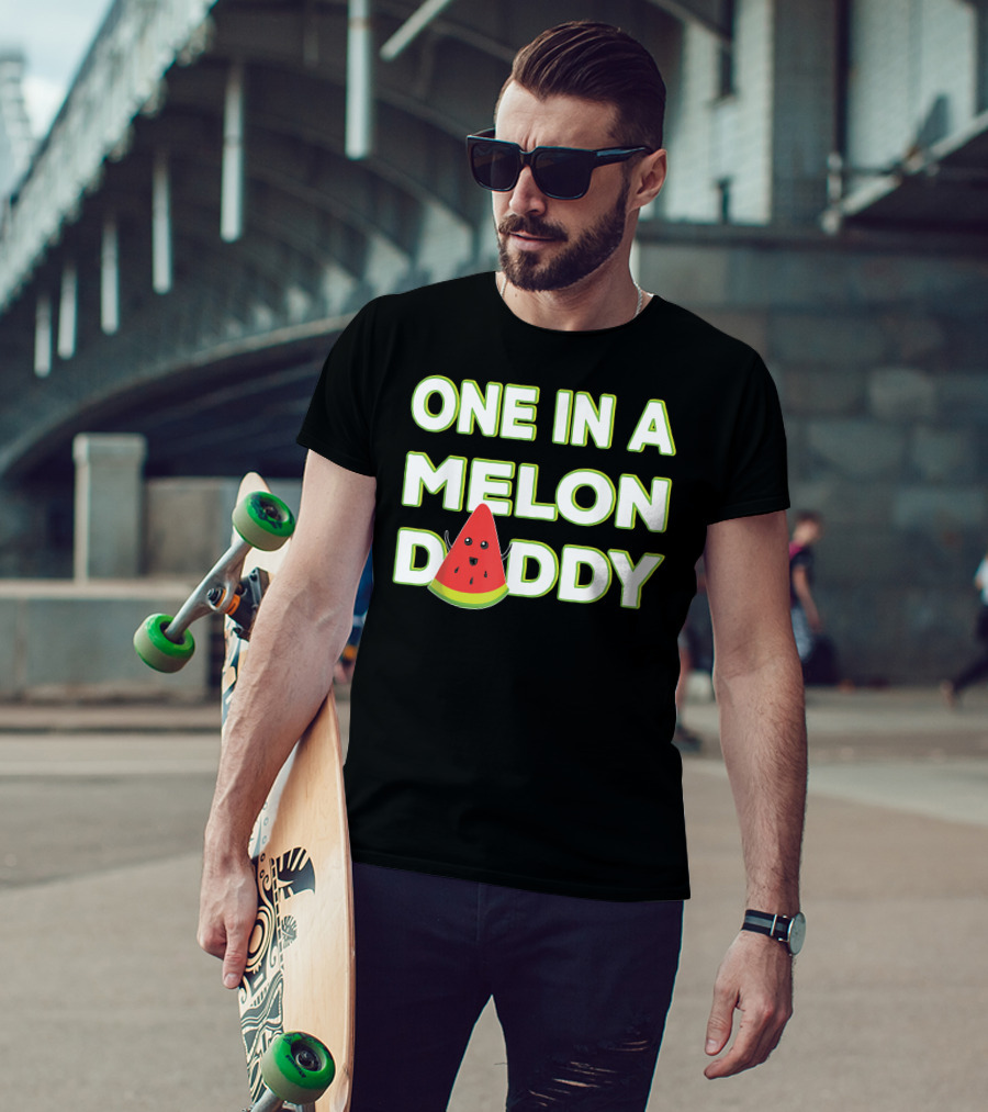 One In A Melon Daddy Funny Watermelon Men's T-Shirt