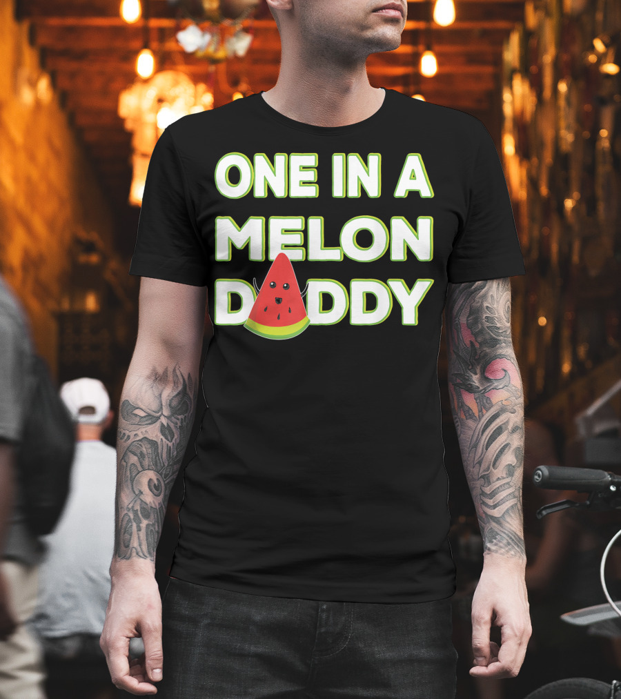 One In A Melon Daddy Funny Watermelon Men's T-Shirt